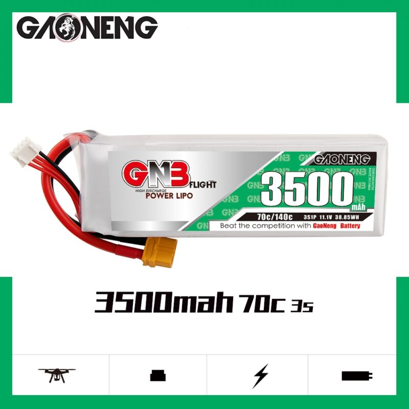 Gaoneng Gnb 3s1p 3500mah 11.1v 70c Lipo Battery- Xt60