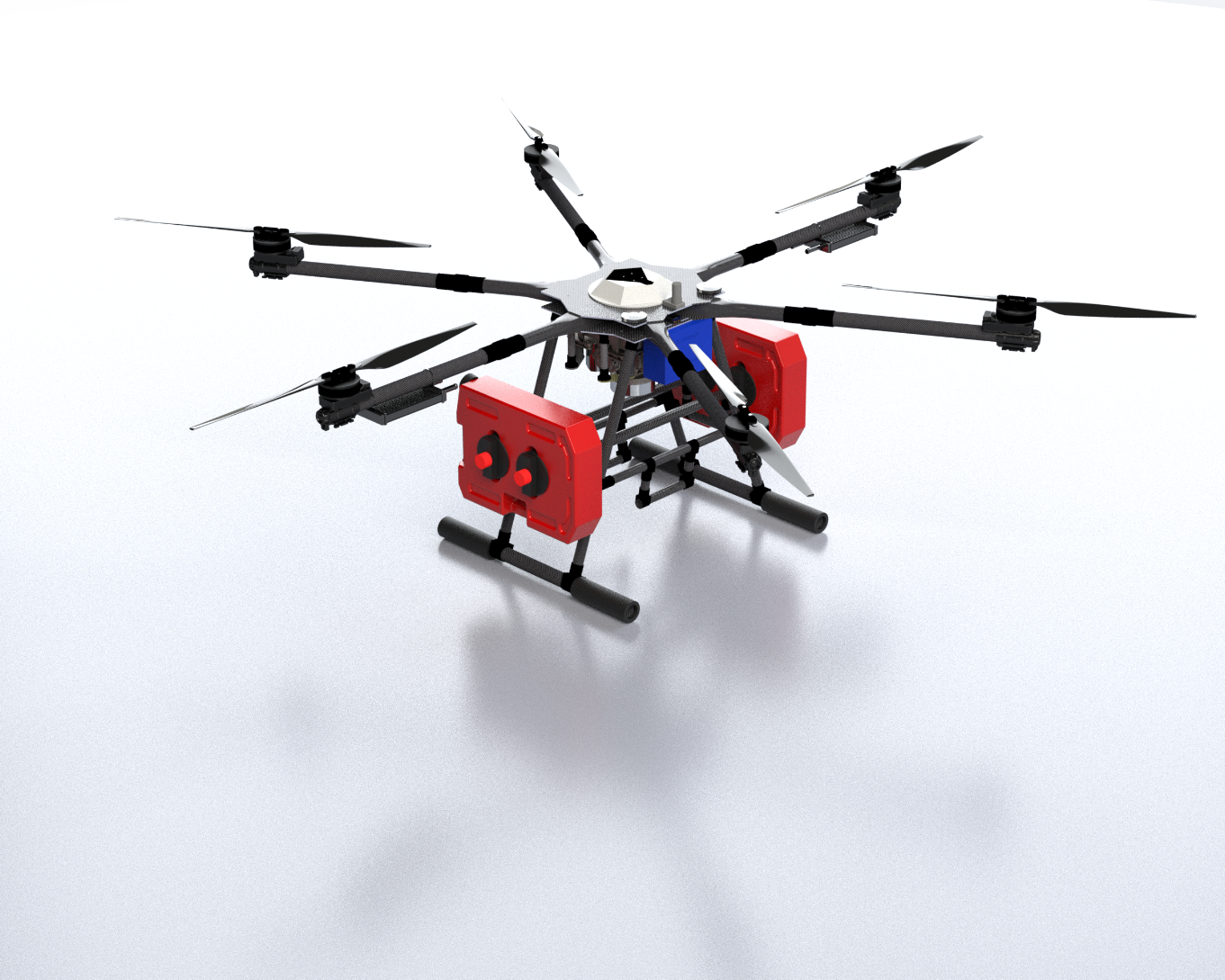 High endurance Hybrid Oil Electric Hexacopter for custom payload